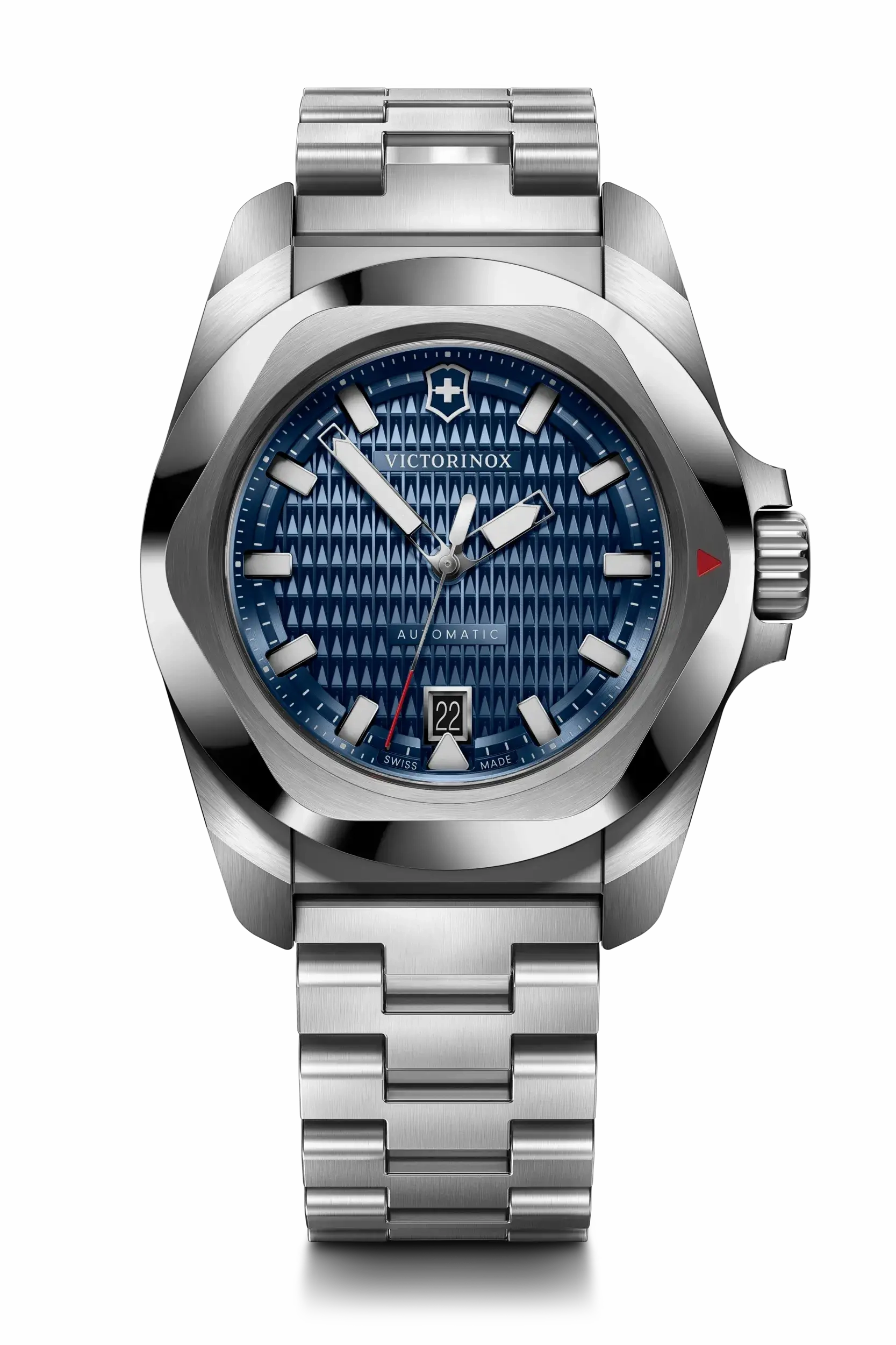 Victorinox I.N.O.X Automatic 41mm Stainless Steel Blue Black Dial Watch 242020