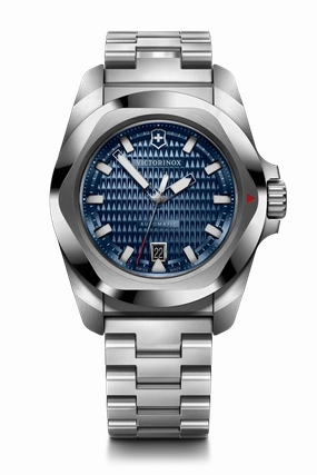 Victorinox I.N.O.X Automatic 41mm Stainless Steel Blue Black Dial Watch 242020