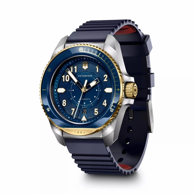 Victorinox Journey 1884 43mm Blue Rubber Strap Blue Dial Watch 242013