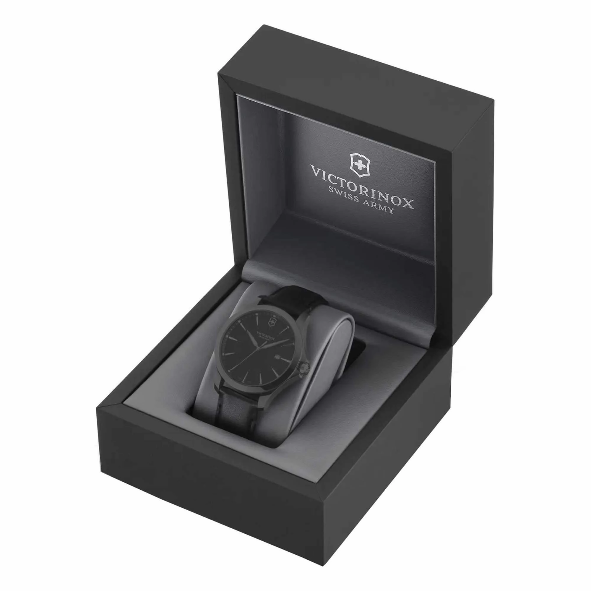 Victorinox Swiss Army Men's Watch - Alliance Silver Tone Case Black Dial | 241904