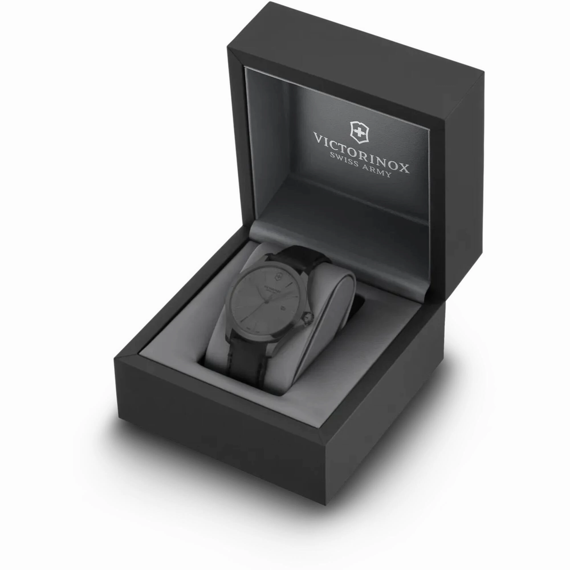 Victorinox Swiss Army Men's Watch - Alliance Silver Tone Dial Brown Strap | 241907