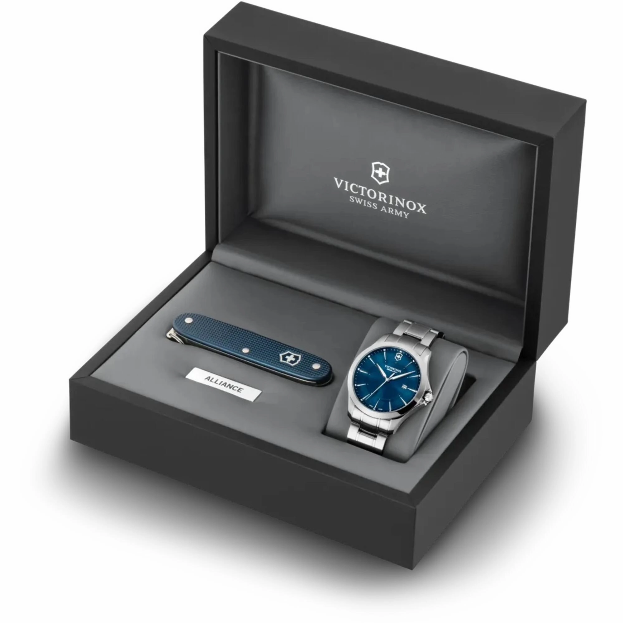 Victorinox Swiss Army Men's Watch with Knife Set - Alliance Blue Dial | 241910.1