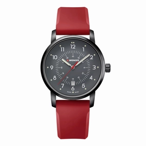 Wenger Avenue Black Dial Silicone Watch 01.1641.117