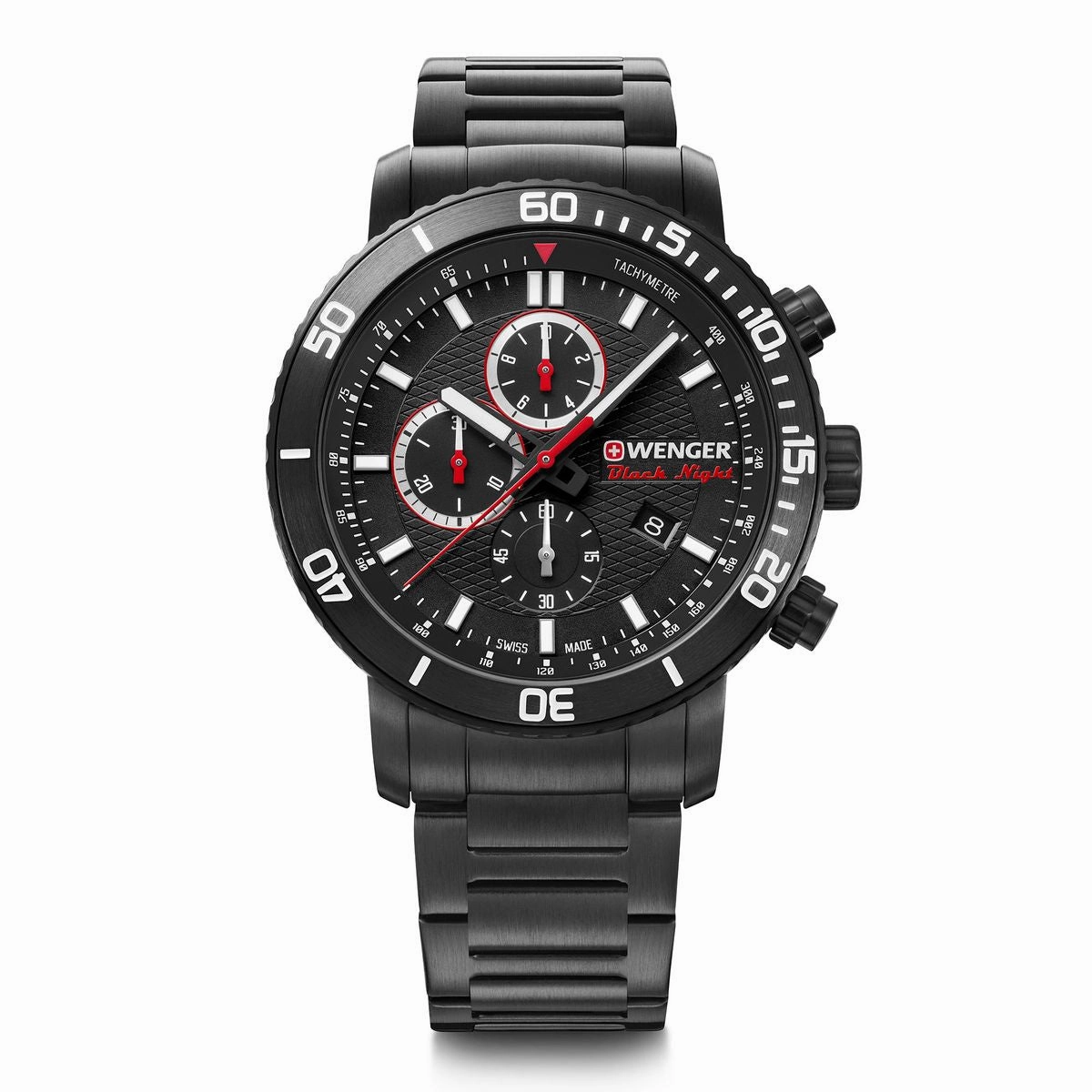 Wenger Roadster Chrono Black Dial Stainless Steel Watch 01.1843.110