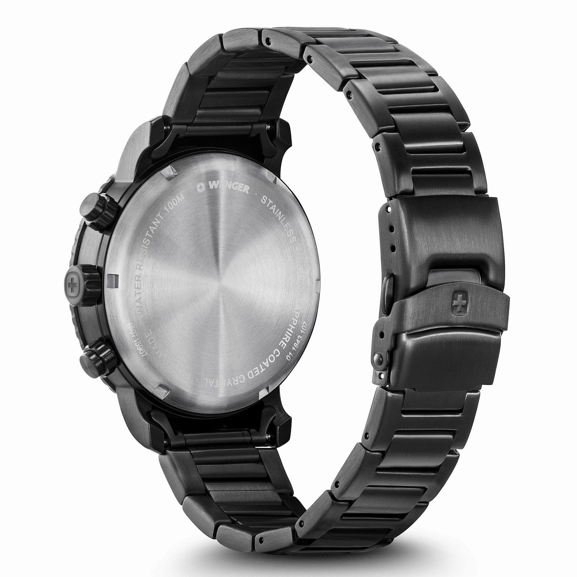 Wenger Roadster Chrono Black Dial Stainless Steel Watch 01.1843.110