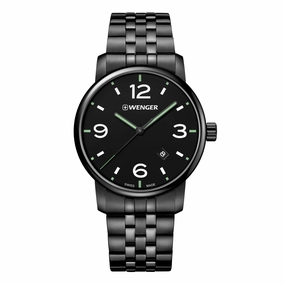 Wenger Urban Metropolitan Black Dial Stainless Steel Watch 01.1741.119